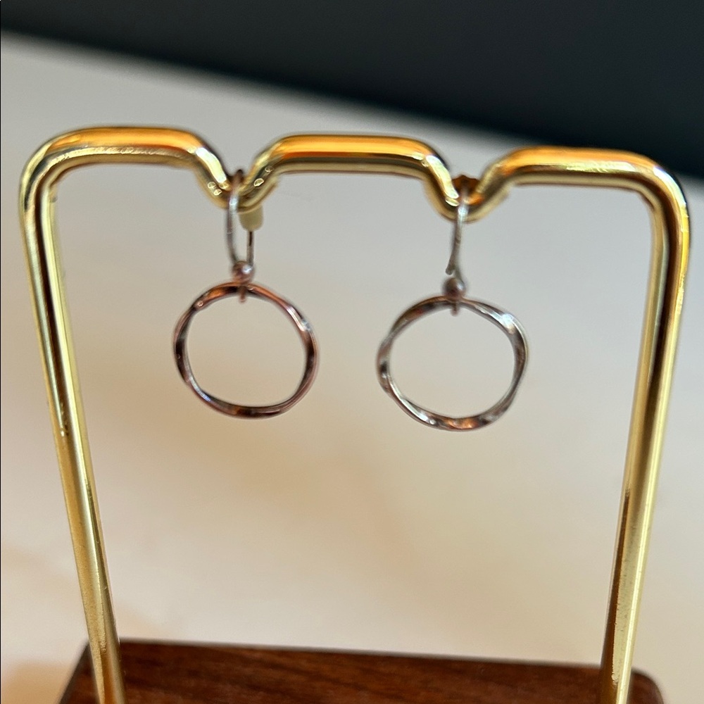 vintage Elegant Sterling Silver 925 Hoop Earrings